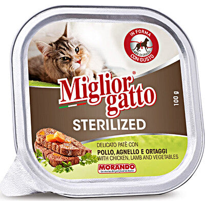 Migliorgatto Sterilized Paté Pollo Agnello e Ortaggi 100 gr