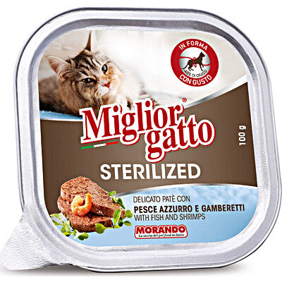 Migliorgatto Sterilized Paté Pesce Azzurro e Gamberetti 100 gr