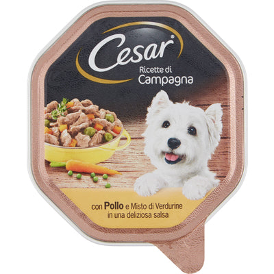 Cesar Cane Recettes Poulet et Légumes 150 g