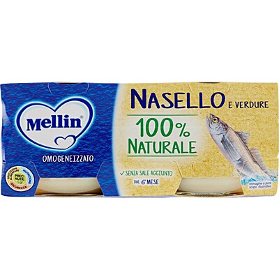Mellin Hake Fish Homogenized 2 x 80 gr
