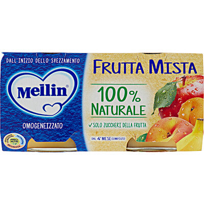 Mellin Mixed Fruit Homogenized Baby Food 2 x 100 gr