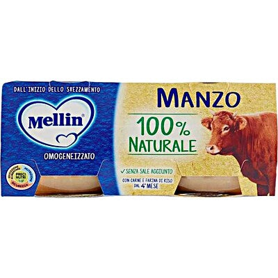 Mellin Purée de viande de bœuf 2 x 80 g