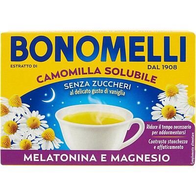 Bonomelli Camomilla Solubile con melatonina e magnesio 16pz
