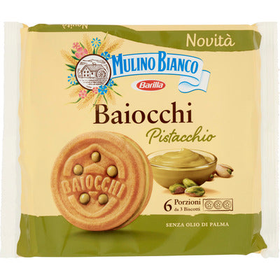 Mulino Bianco Baiocchi Pistachio Snack 168 GR