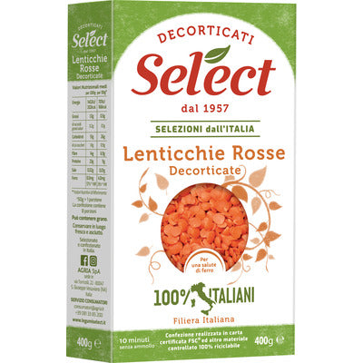 Select Lenticchie Rosse Decorticate 400 g