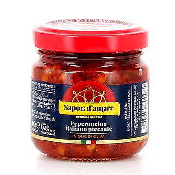 Sapori d'Amare Italian Hot Chili Pepper in Olive Oil 100g