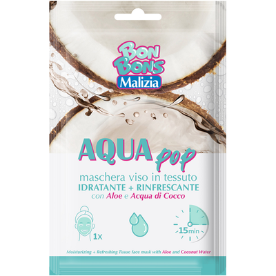 Malizia Bon Bons Aqua pop maschera viso in tessuto 25 mL