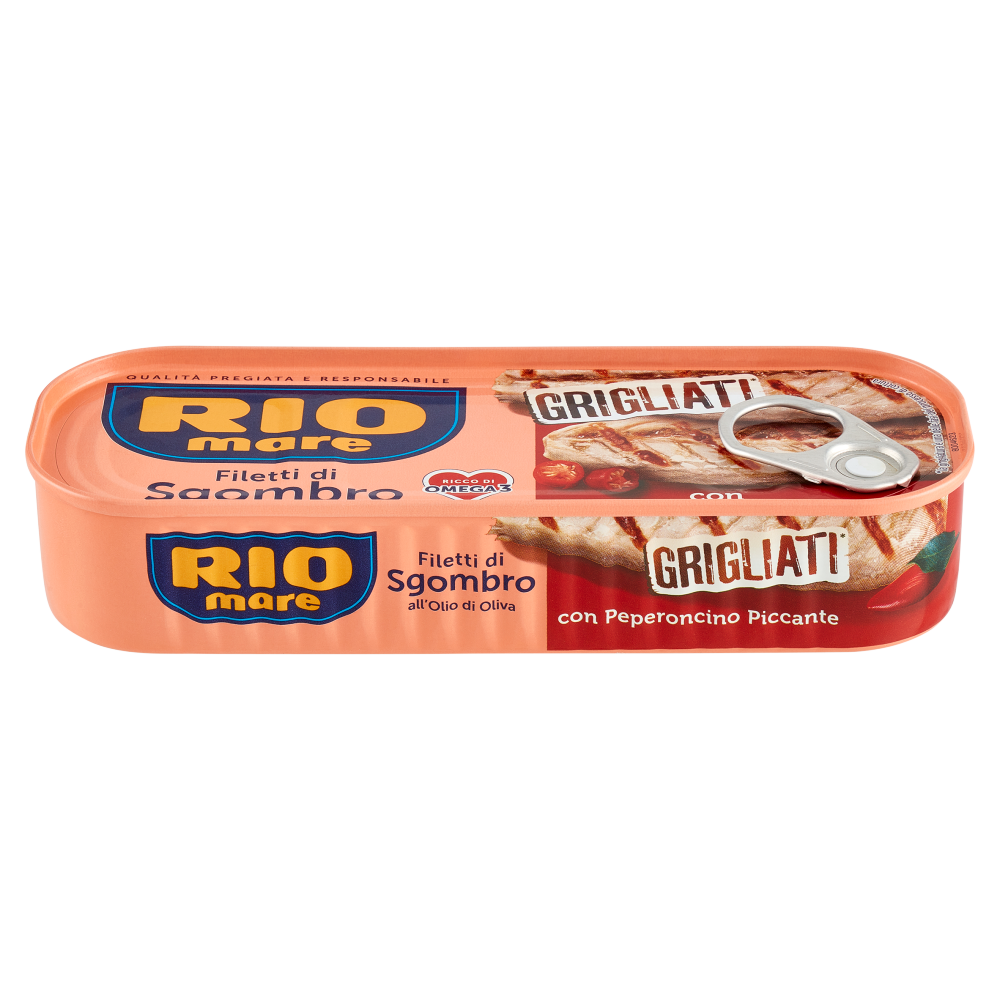 Rio Mare Filetti di Sgombro Grigliati Piccanti con Olio di Oliva 120 gr