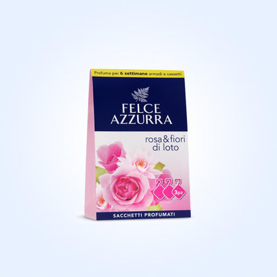 Felce Azzurra Sacchetti Profumati Armadi e Cassetti Rosa e Fiori di Loto – 3 pezzi