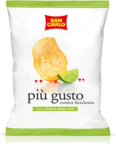 San Carlo Piu' Lime and Pink Pepper Flavor Crisps 50g