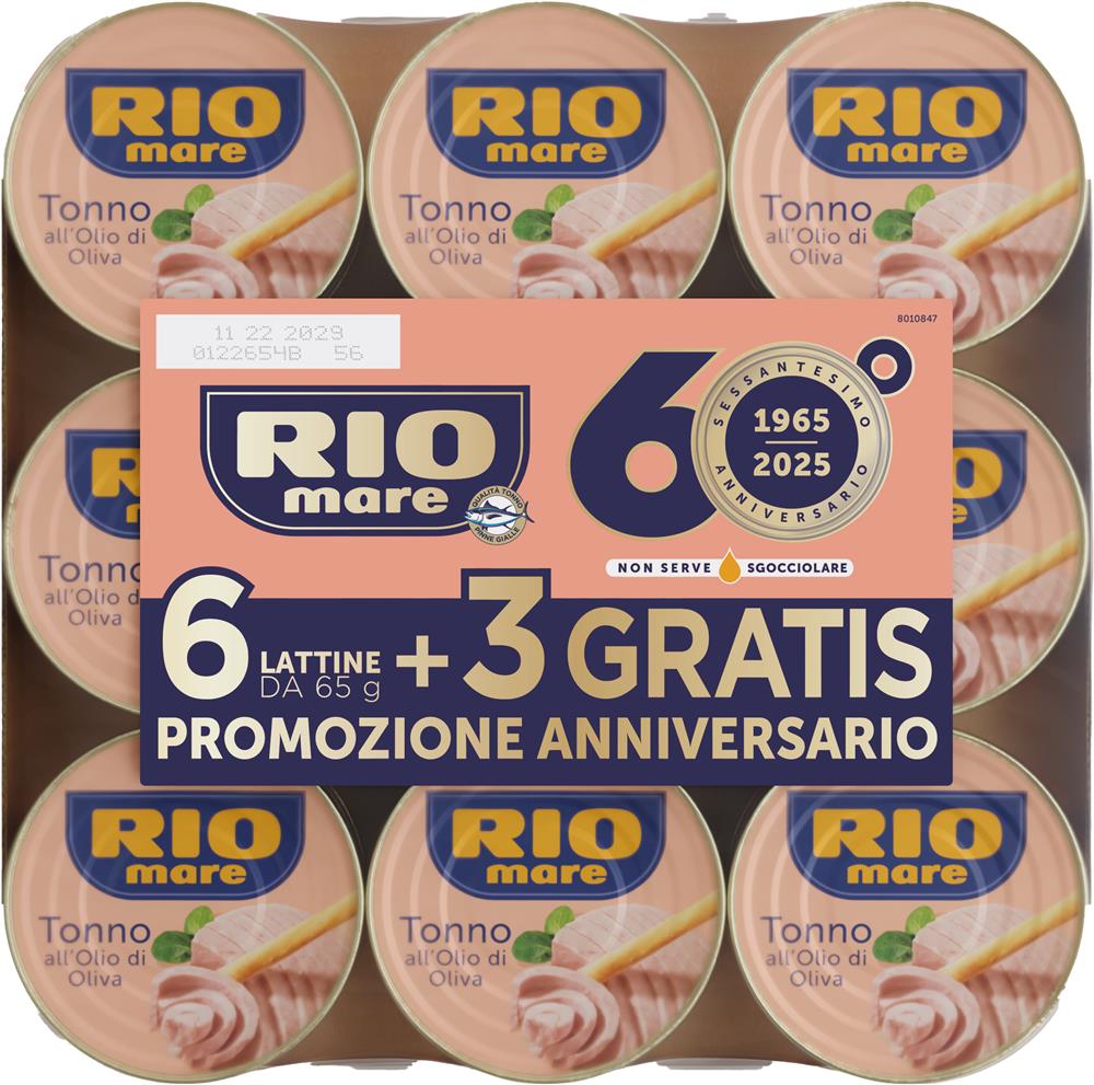 Thon Rio Mare à l'huile d'olive GR.65x9 (6+3)