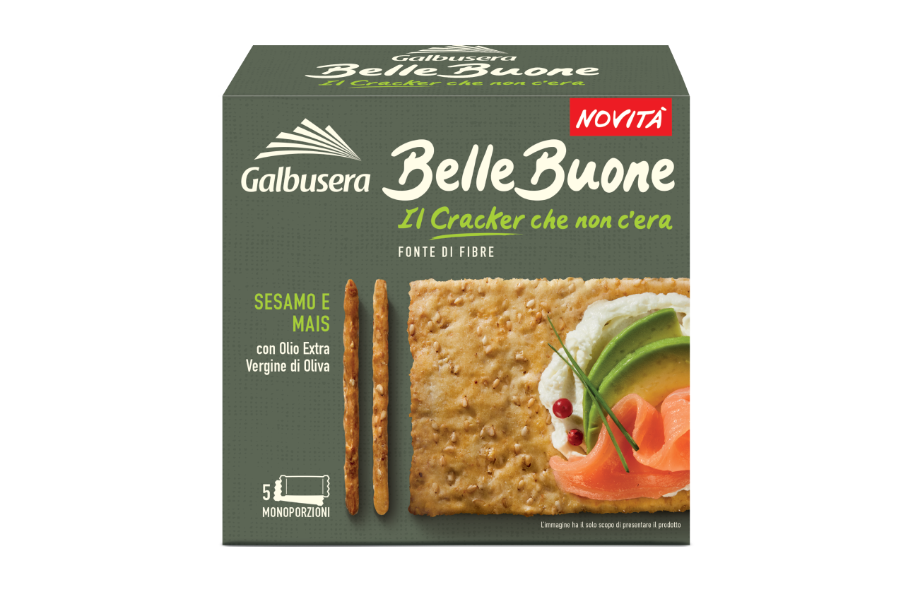 Galbusera Belle Buone Cracker Sesamo e Mais 5 x Gr.40