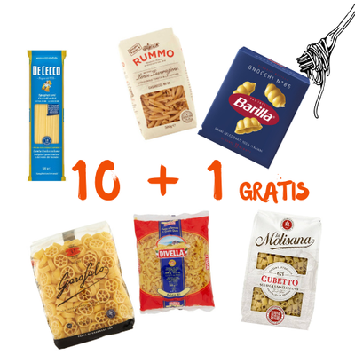 Italian Pasta Box – 10 + 1 Free Pack (500g each)