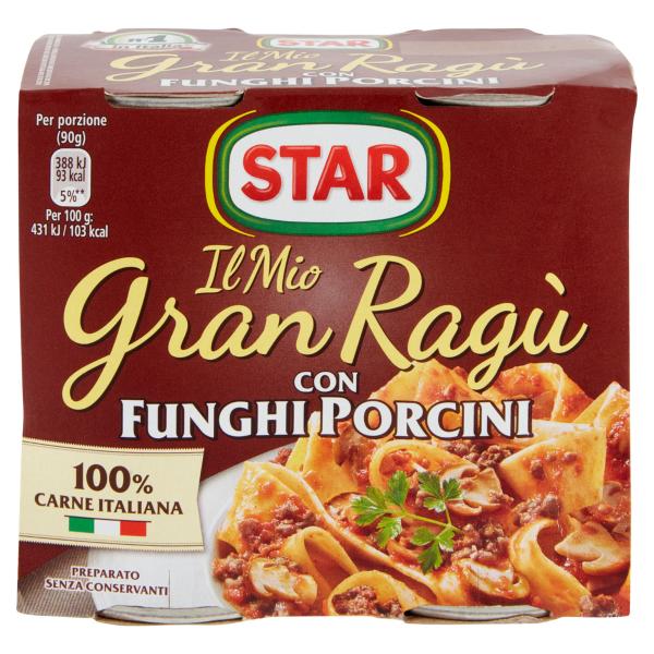 Star Gran Ragù with Porcini Mushrooms 2x180g