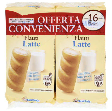 Mulino Bianco Flauti al Latte Offerta Convenienza 2 x 280 g