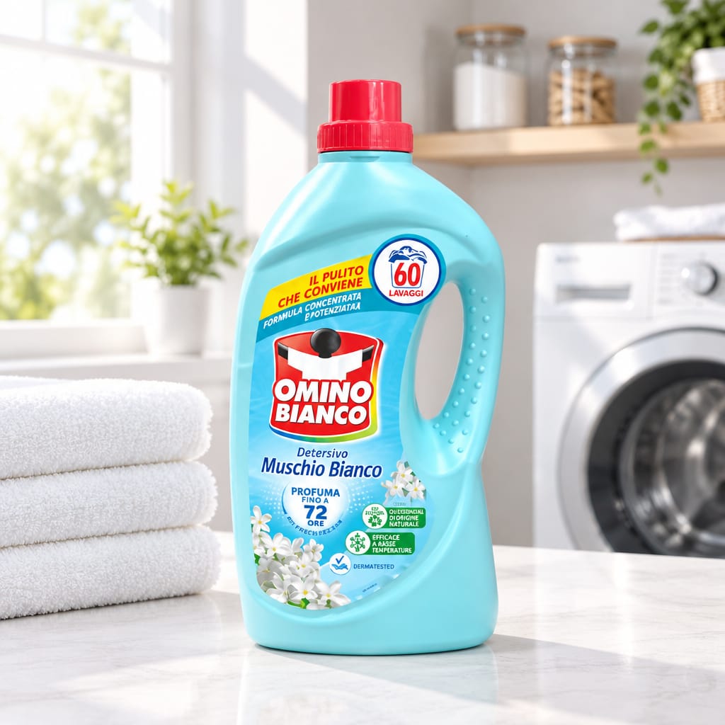 Omino Bianco Detersivo Lavatrice Muschio Bianco – 60 Lavaggi