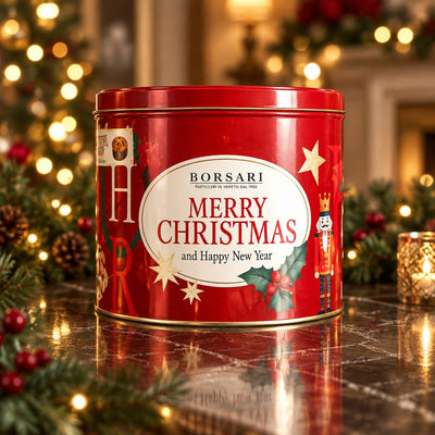 Panettone Classico Borsari en boîte Merry Christmas 1 kg