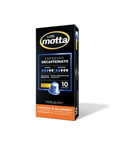 Caffè Motta Espresso Decaffeinato in Capsule compatibile nespresso 10 pezzi