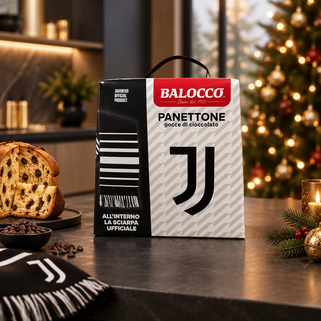 Balocco Panettone Juventus con Gocce di Cioccolato 500 gr