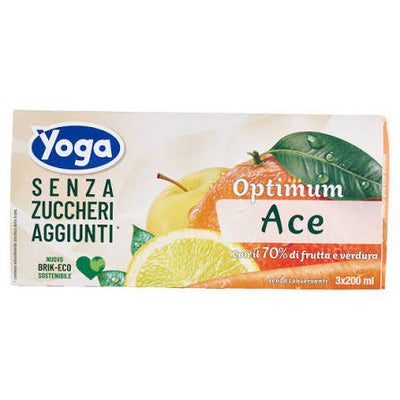Yoga Jus Optimum Sans Sucres Ajoutés ACE 3 x 200 ml