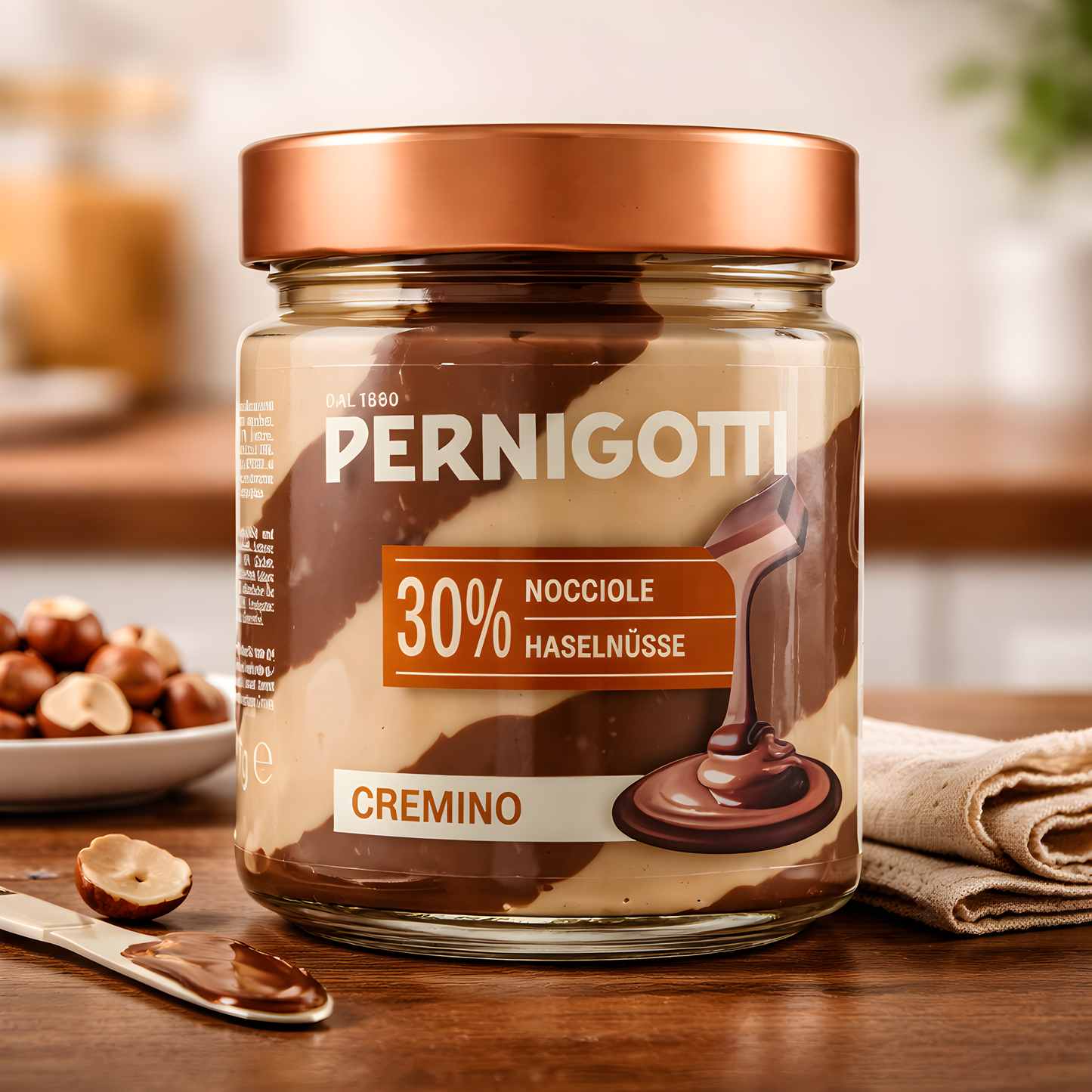 Pernigotti Crème à tartiner au Cremino avec 30% de noisettes