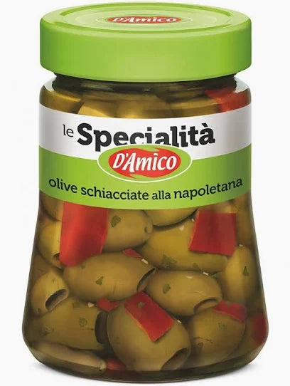 D'Amico Crushed Neapolitan Green Olives 280g