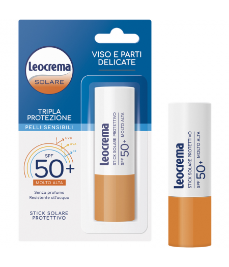 Leocrema Solare Stick Viso Pelli Sensibili SPF 50+ 12 g