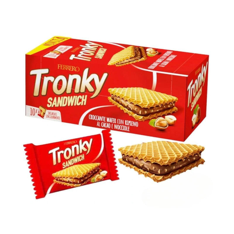 Wafer Tronky Sandwich - Ferrero - Nocciola 10 pezzi