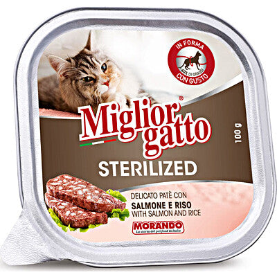 Migliorgatto Patée Stérilisé Saumon et Riz 100 g