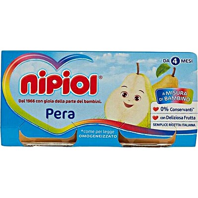 Nipiol Omogeneizzato Frutta Pera 2 x 80 gr