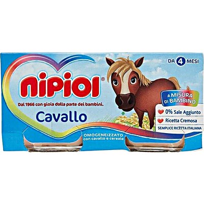 Nipiol Omogeneizzato Carne di Cavallo 2 x 80 gr
