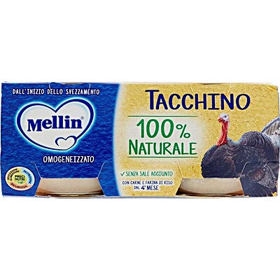 Mellin Omogeneizzato Carne Tacchino 2 x 80 g