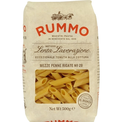 Rummo Mezze Penne Rigate Pasta 28 500gr