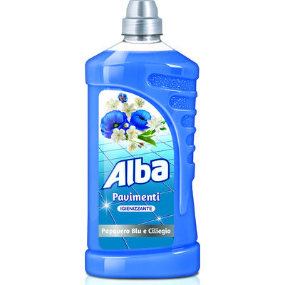 ALBA Pavimenti Blue Poppy and Cherry 1000 ml – Sanitizing Detergent for Floors and Washable Surfaces