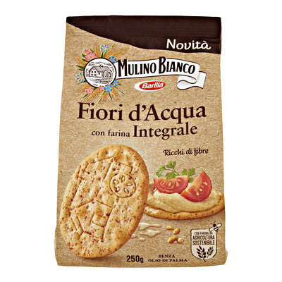 Mulino Bianco Crackers Fiori D'acqua Wholemeal 250 GR