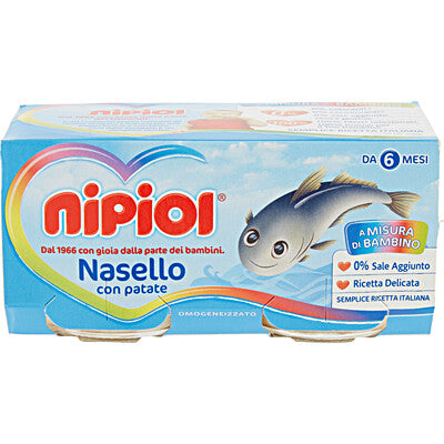 Nipiol Omogeneizzato Pesce Nasello 2 x 80 gr
