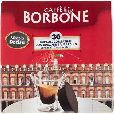30 Capsule Borbone Decisa compatibili con Lavazza A Modo Mio