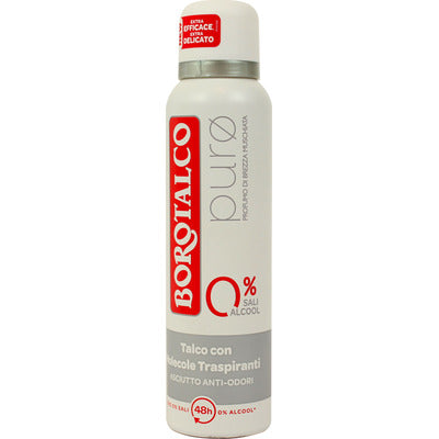 Borotalco Deodorant Spray Pure Musky 0% Alcohol Salts 150ml