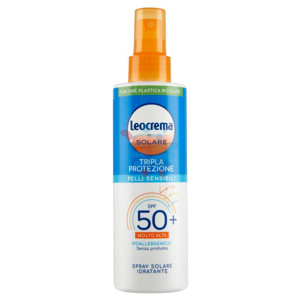 Leocrema Solare Tripla Protezione Spray Solare Idratante SPF 50+ 200 ml