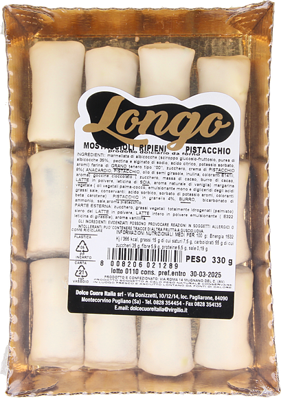 Longo Mostaccioli ripieni Pistacchio 330gr