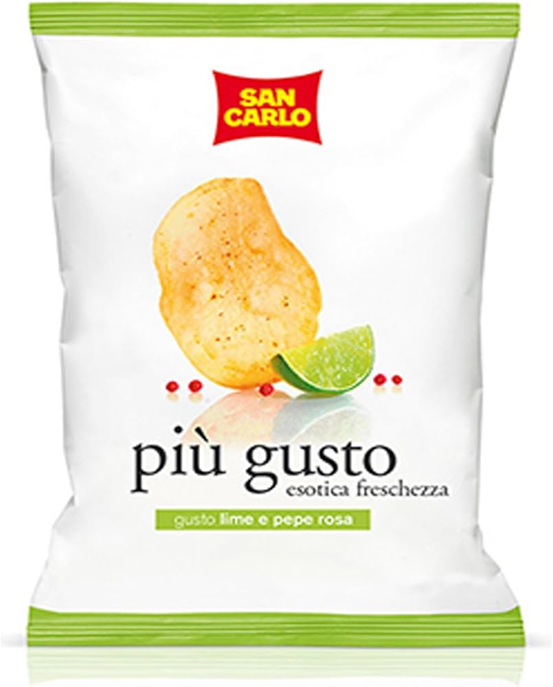 San Carlo Piu' Lime and Pink Pepper Flavor Crisps 50g