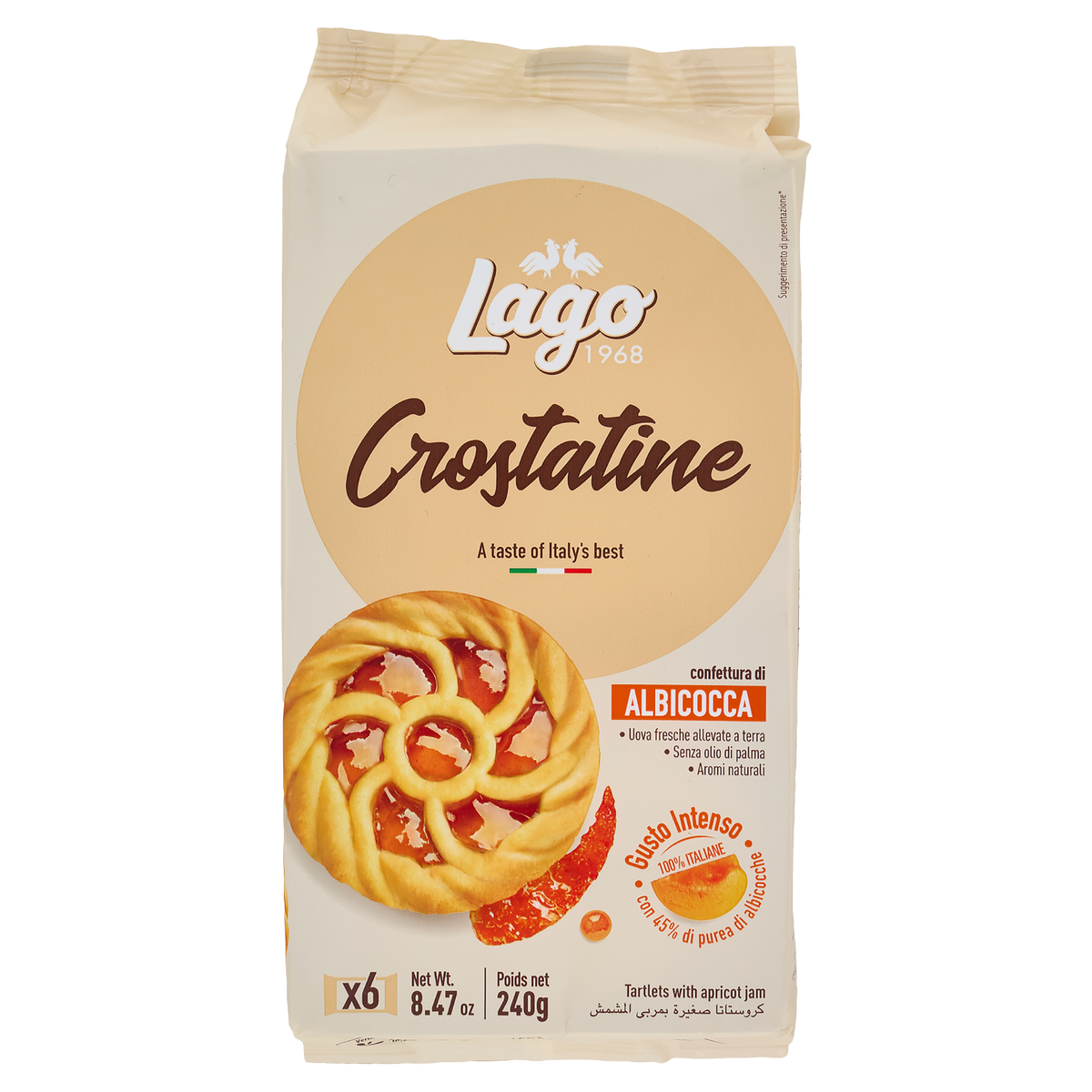 Lago Crostatine Albicocca – 240 g