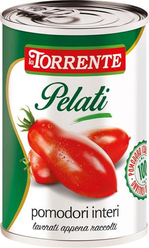 Tomates entières pelées La Torrente 400 g
