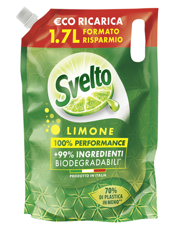 Svelto Dishwashing Liquid Lemon Refill 1.7 L