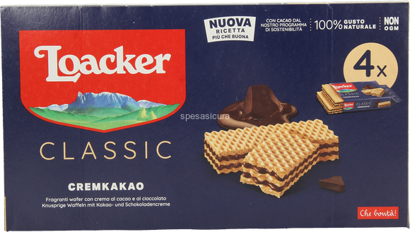 Loacker Wafer Classic Cremkakao – 45 g x 4