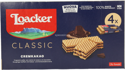 Loacker Wafer Classic Cremkakao – 45 g x 4
