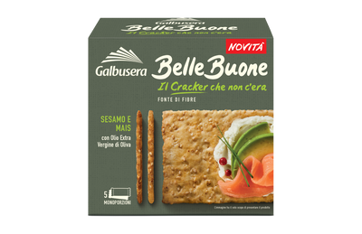 Galbusera Belle Buone Cracker Sesamo e Mais 5 x Gr.40