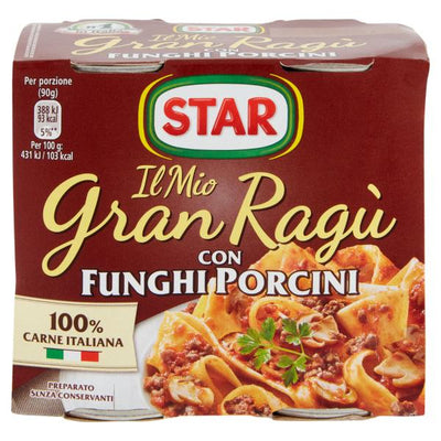 Star Gran Ragù with Porcini Mushrooms 2x180g