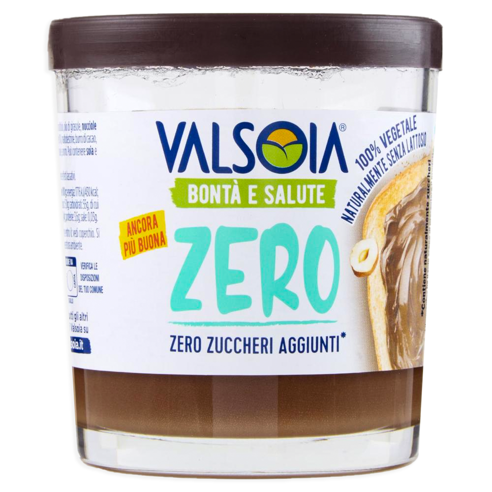Valsoia Pâte à tartiner noisettes et cacao Zéro sucres ajoutés 200g