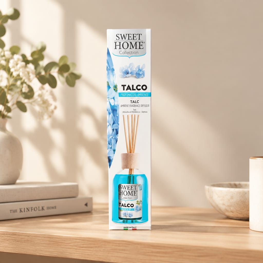 Sweet Home Profumatore Ambiente con Bastoncini Talco 100 ml